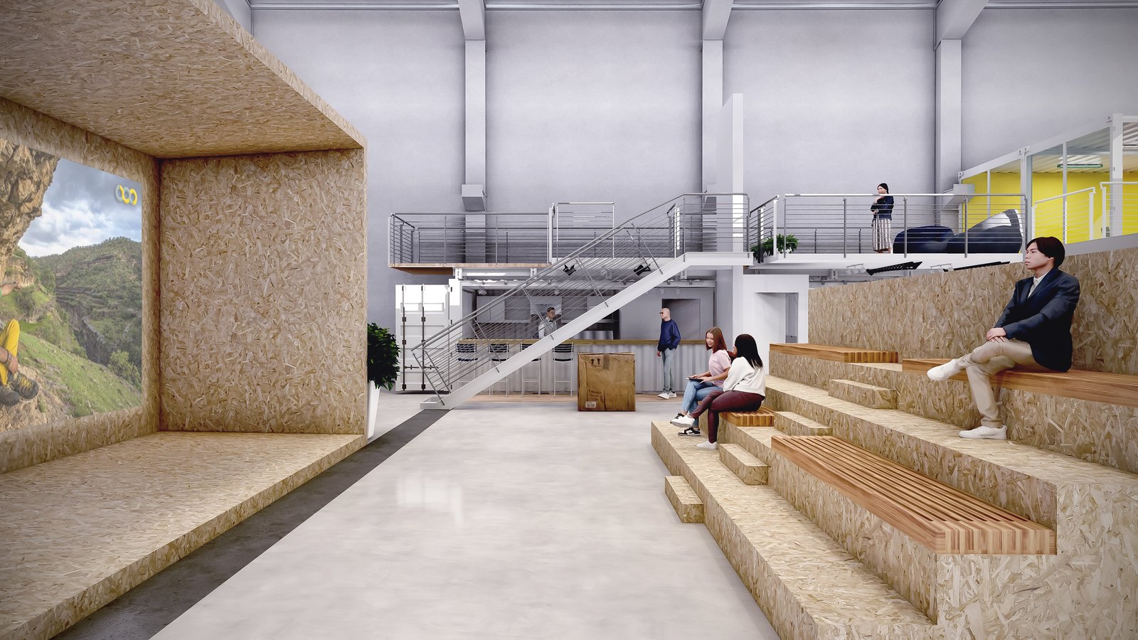 Karena Innovation Factory — bleacher seating