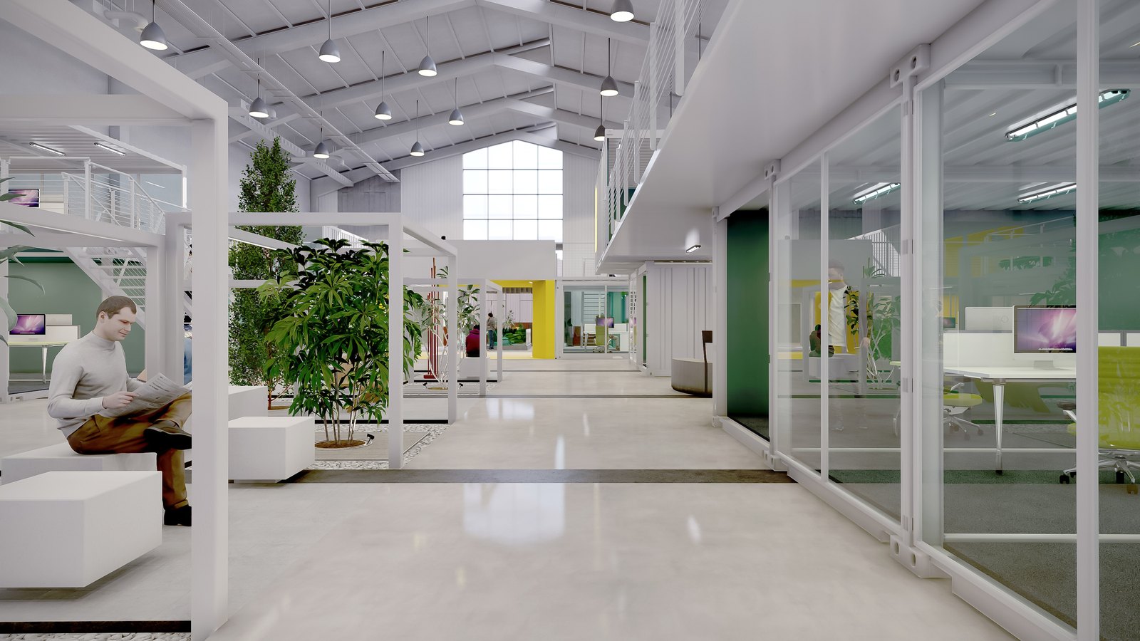 Karena Innovation Factory — glass corridor